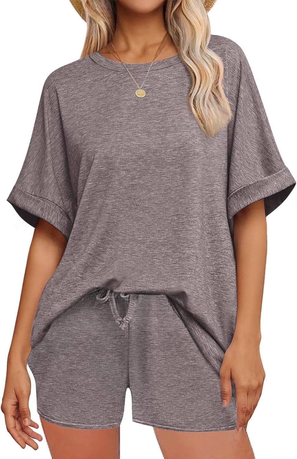 ๐ Oversized T-Shirt & Drawstring Shorts Set โ Ultimate Casual Comfort