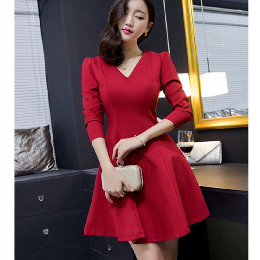 Fashionable A-Line Dress in Plus Size - Hepburn Style