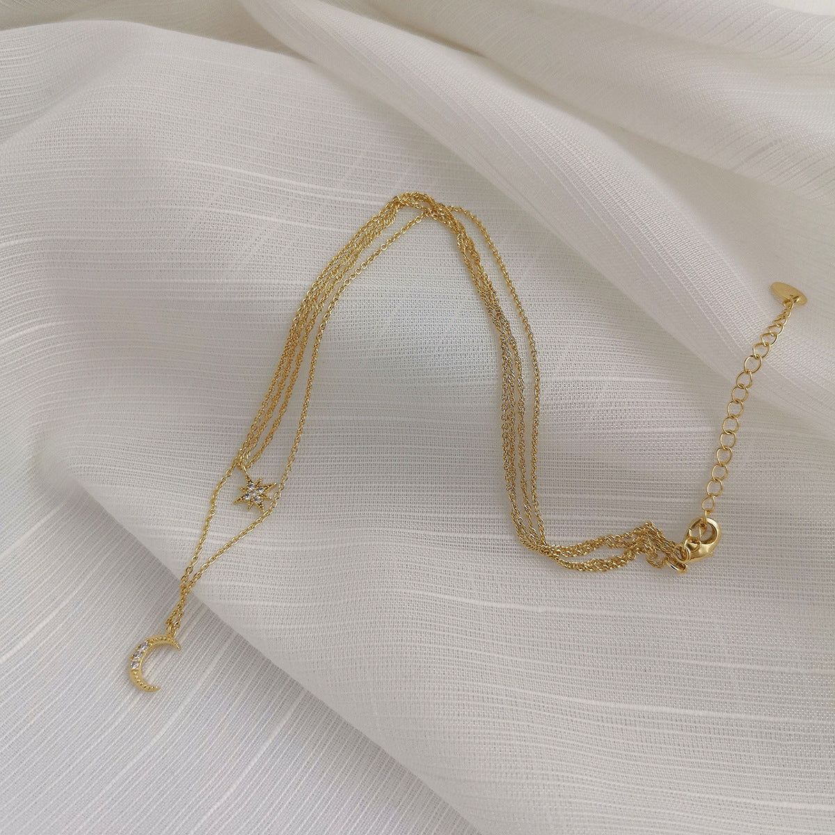 Korean Stylish Double Layer Zircon Necklace for Women