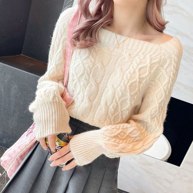 Women's Thick Warm Pure Wool Knitted Sweater