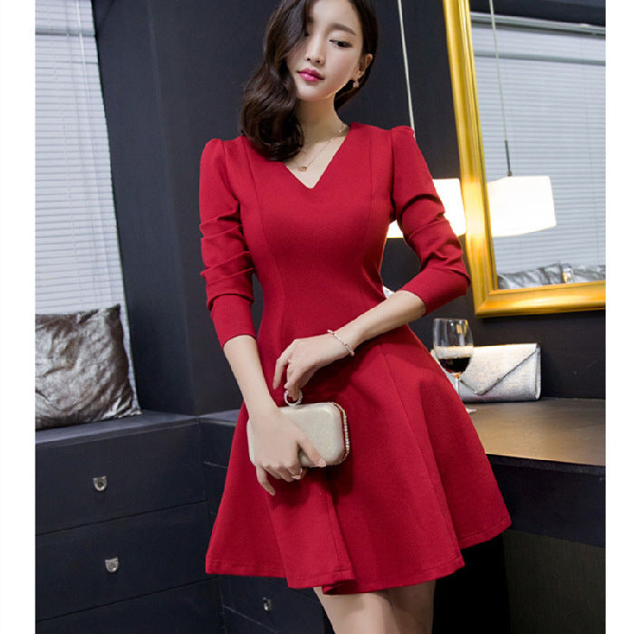 Fashionable A-Line Dress in Plus Size - Hepburn Style