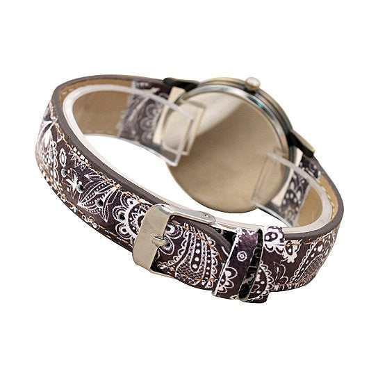 Pretty Patterns Watch With Henna Style Belt And Mandala Dial