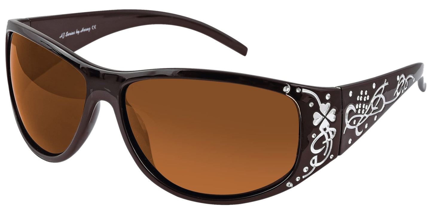 Polarized Sunglasses for Women - Premium Fashion Sunglasses - HZ Series Chic Womens Designer Sunglasses (Honey Amber Amber)