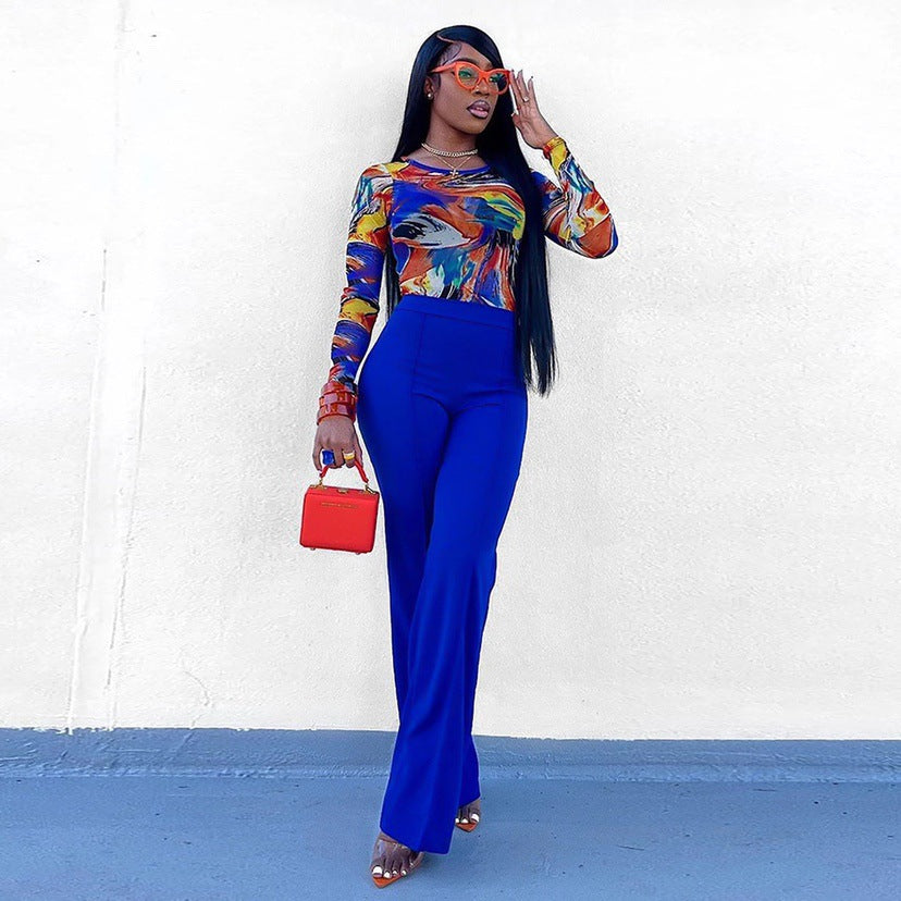 Slim Flared Trousers for Women - European Fashion Style
