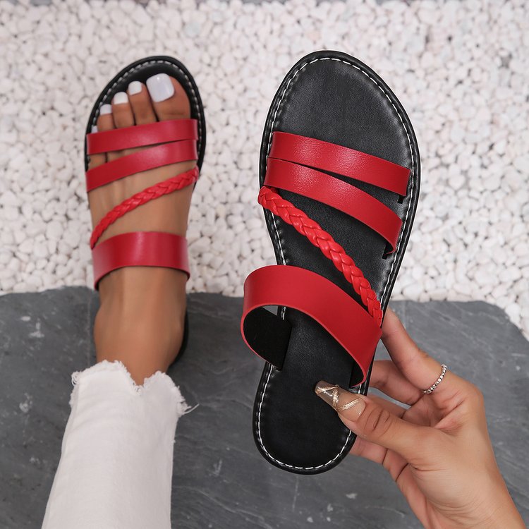 Women's Braided Toggle Slippers for Indoor and Outdoor