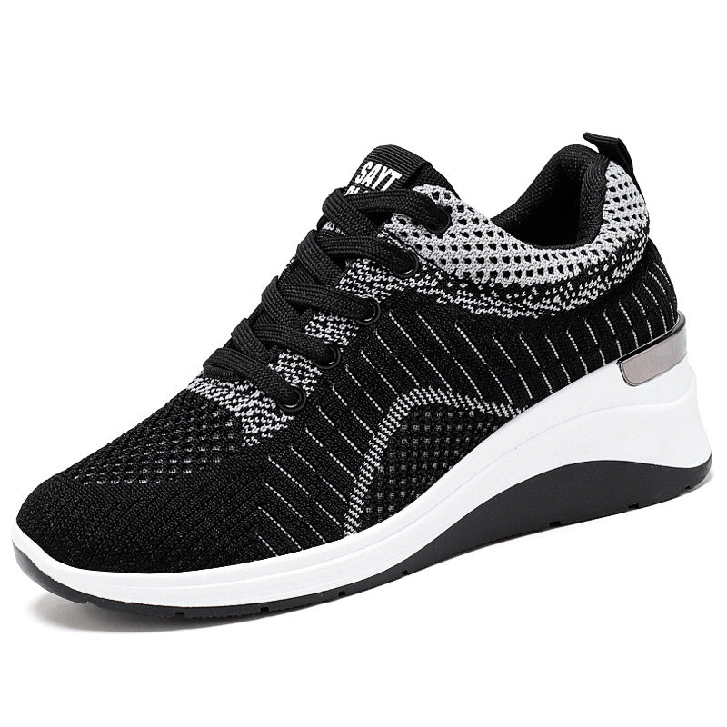Fashionable Women's Breathable Thick Sole Sports Shoes