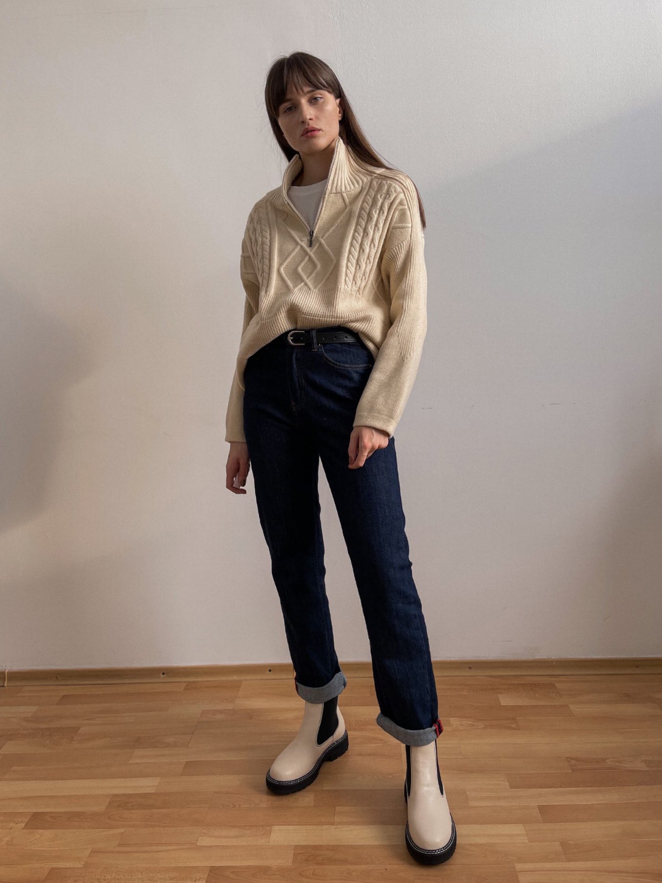 Women's Oversized Thick Knitted Wool Sweater