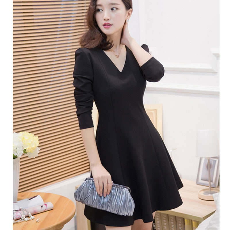 Fashionable A-Line Dress in Plus Size - Hepburn Style