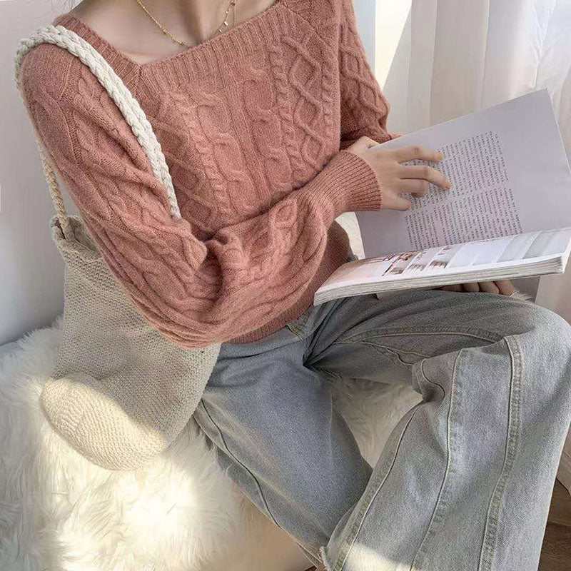 Women's Thick Warm Pure Wool Knitted Sweater