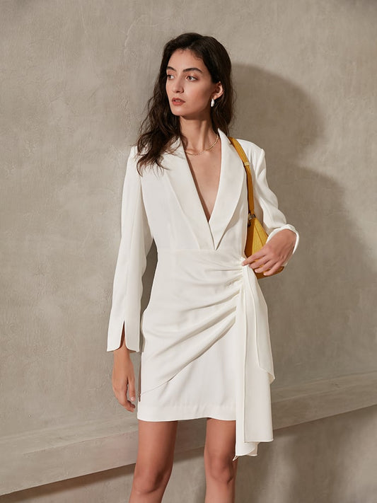 High-End Light Luxury Dress with Long Sleeves and Skirt
