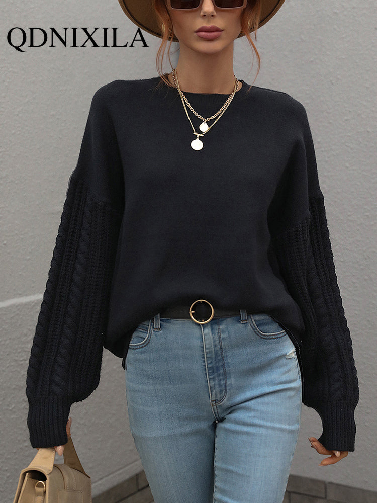 Women's Vintage Knitted Green Wool Sweater