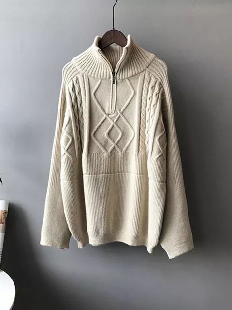 Women's Oversized Thick Knitted Wool Sweater