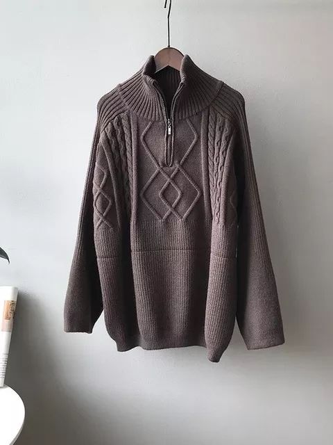 Women's Oversized Thick Knitted Wool Sweater