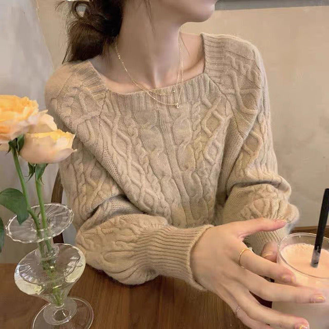 Women's Thick Warm Pure Wool Knitted Sweater